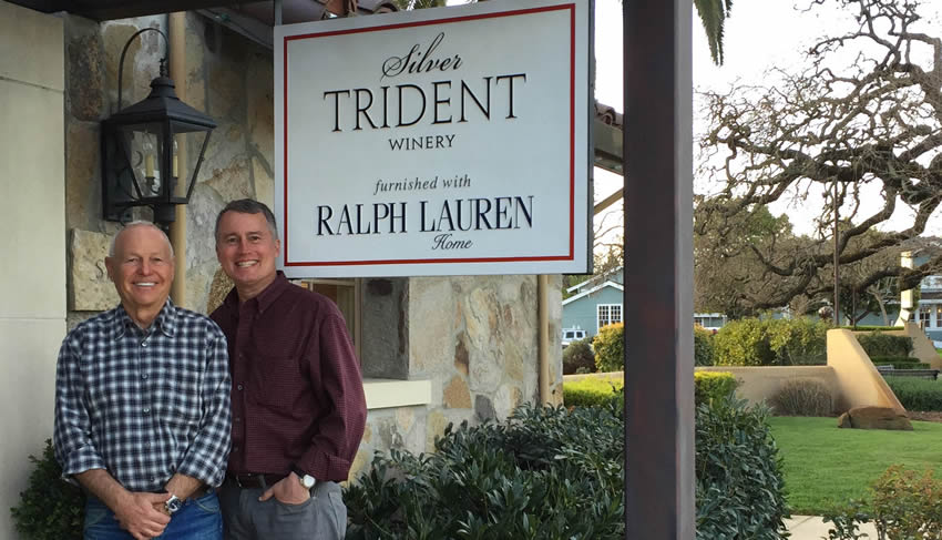 Bob and Walter in front of the Tasting Home