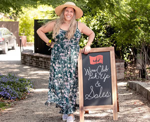 Wine Club pickup event sign